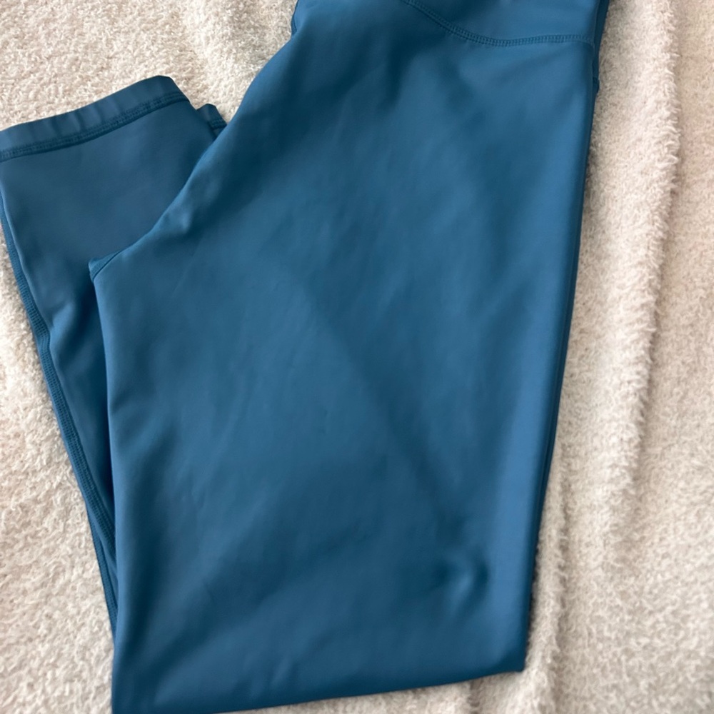 Zyia Blue Light n Tight Metallic Blue‎ Leggings
